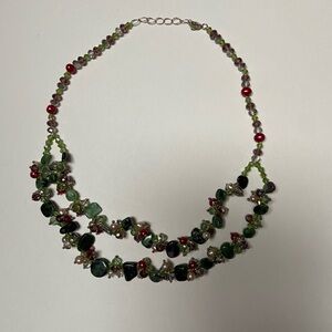 The Silver Lady crystal and stone silver beaded necklace